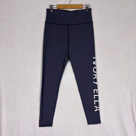 Ivory Ella Blue Leggings with Logo on Side Girl's Size Large - Picture 1 of 12